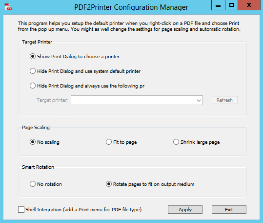 pdf to printer configuration tool